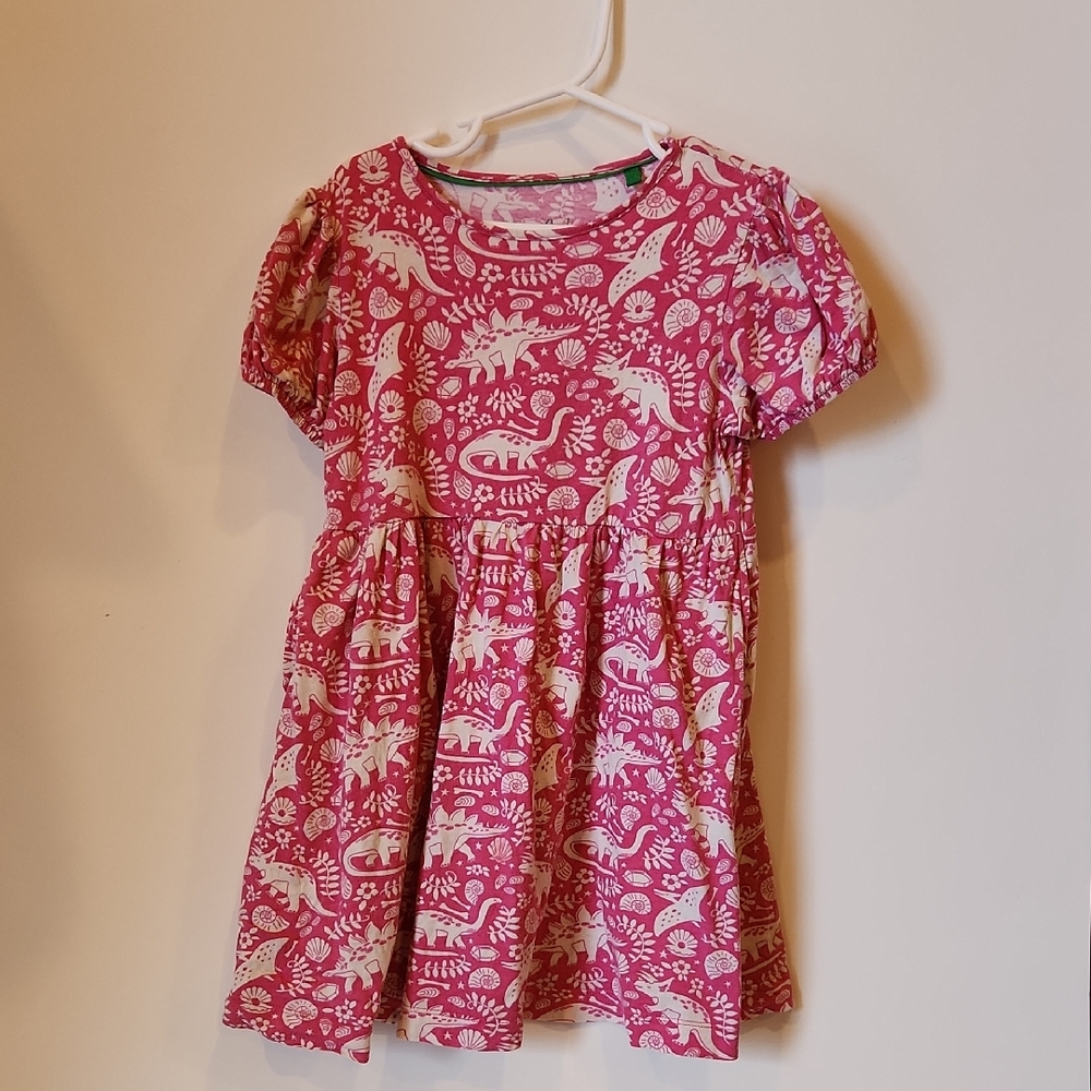 Mini Boden Dino Dress Size 6-7